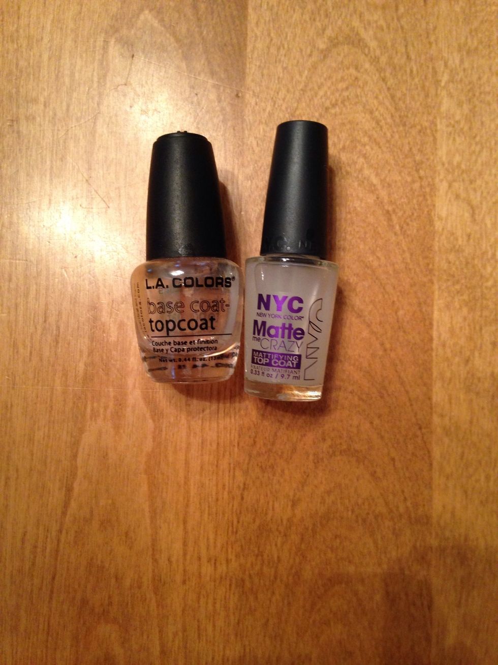 Choose a top coat // L.A. Colors top coat or for a unique finish use a matte top coat // NYC Matte Me Crazy