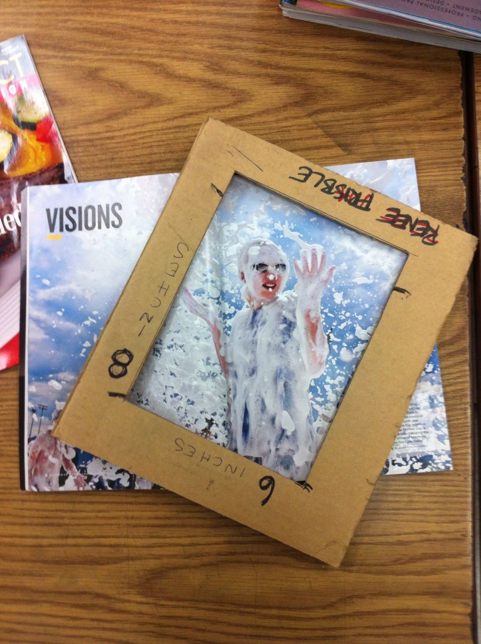 Choose an image from a magazine that is not larger then 6 x 8 inches...