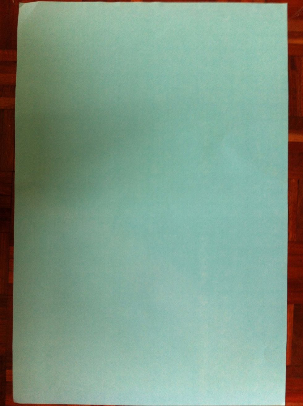 Choose any pastel colored sheet. I chose sky blue :)