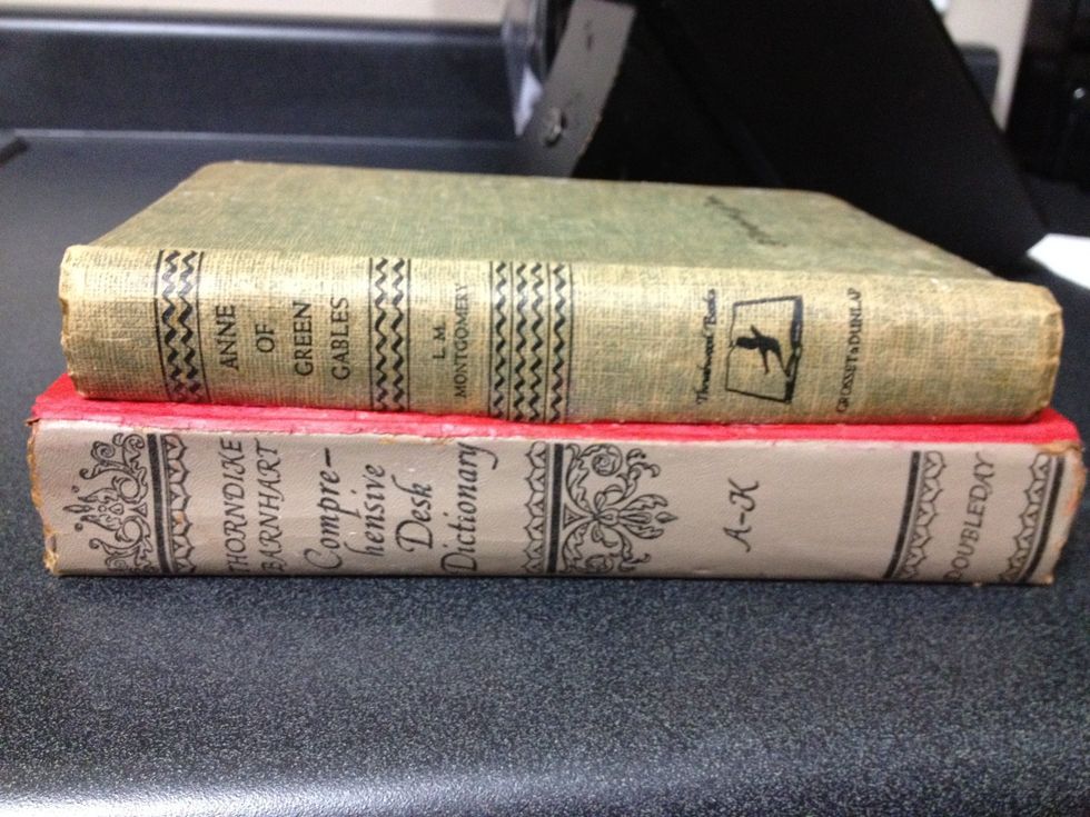 Choose books that go well together as they will be glued in a stacked position. My personal preference are books that look aged.