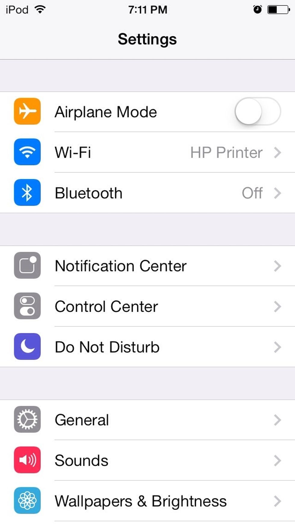 Choose Brightness & Wallpaper.