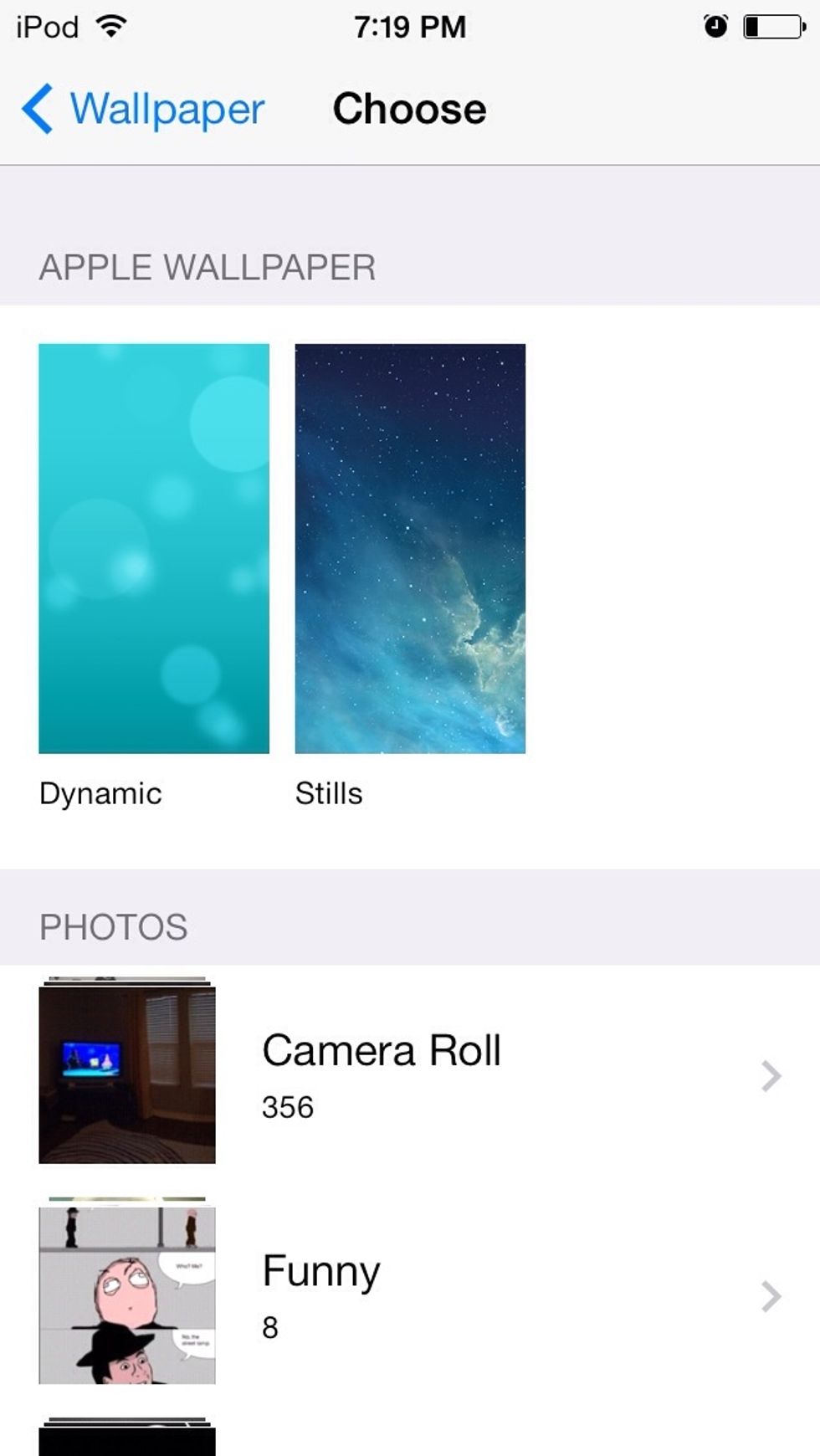 Choose Camera Roll.