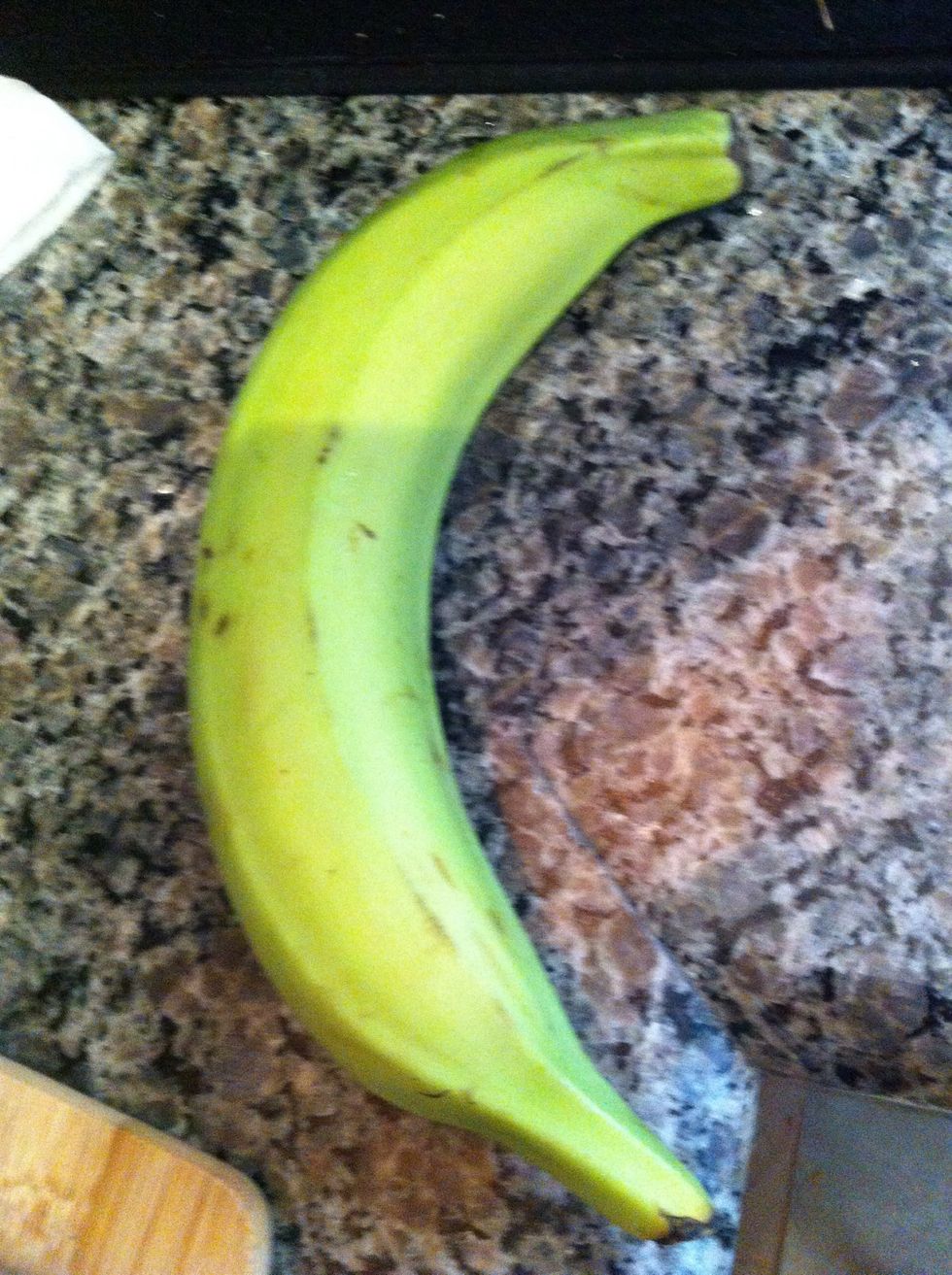 Choose dark green, thick plantains to use as early as you buy them. (They ripen fast, and get sweeter as they yellow)