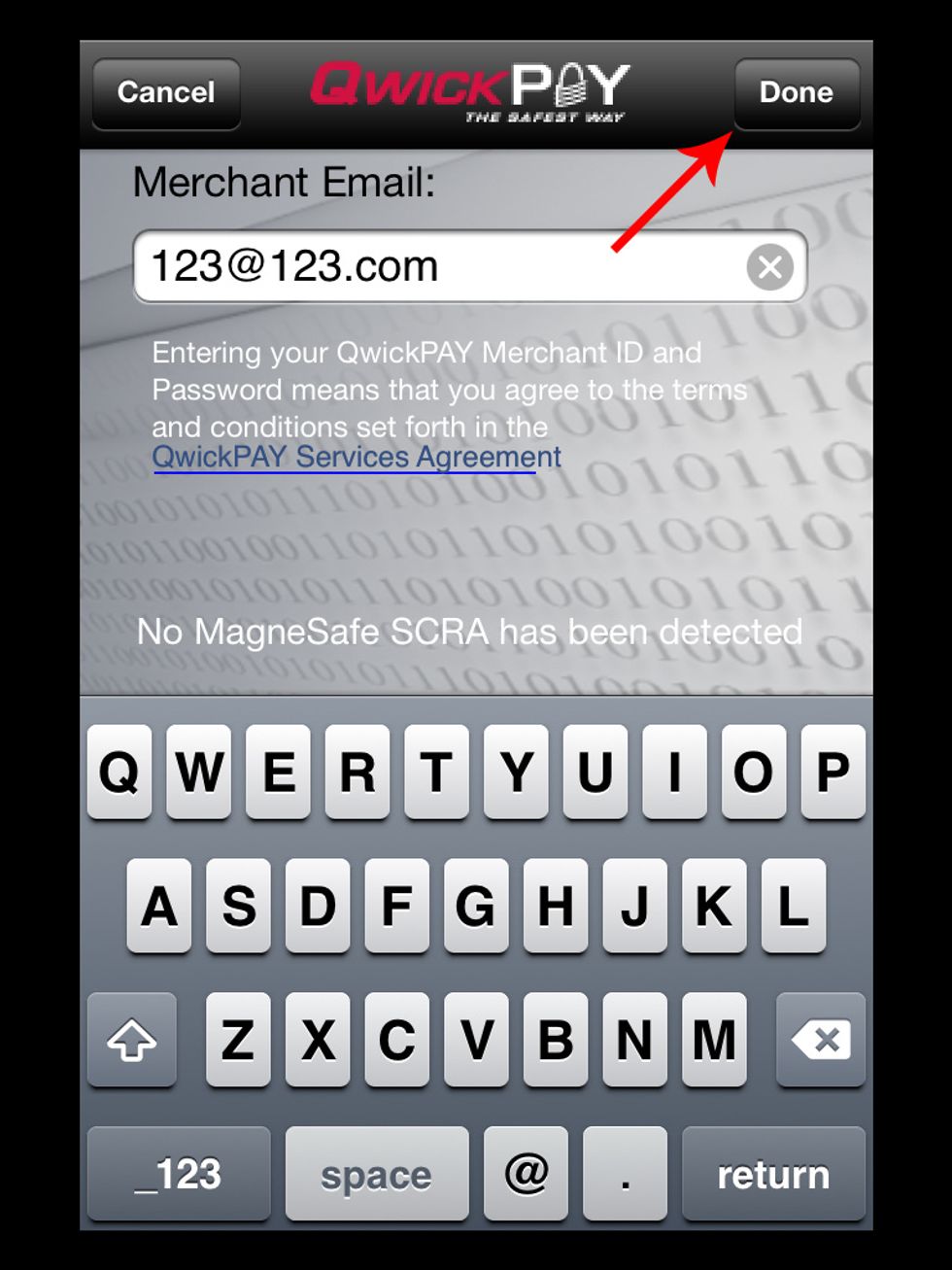 Choose DONE at the top right.