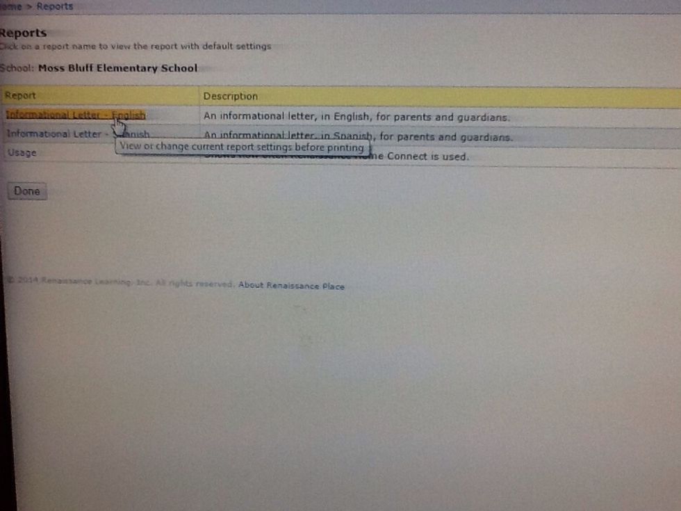 Choose English.