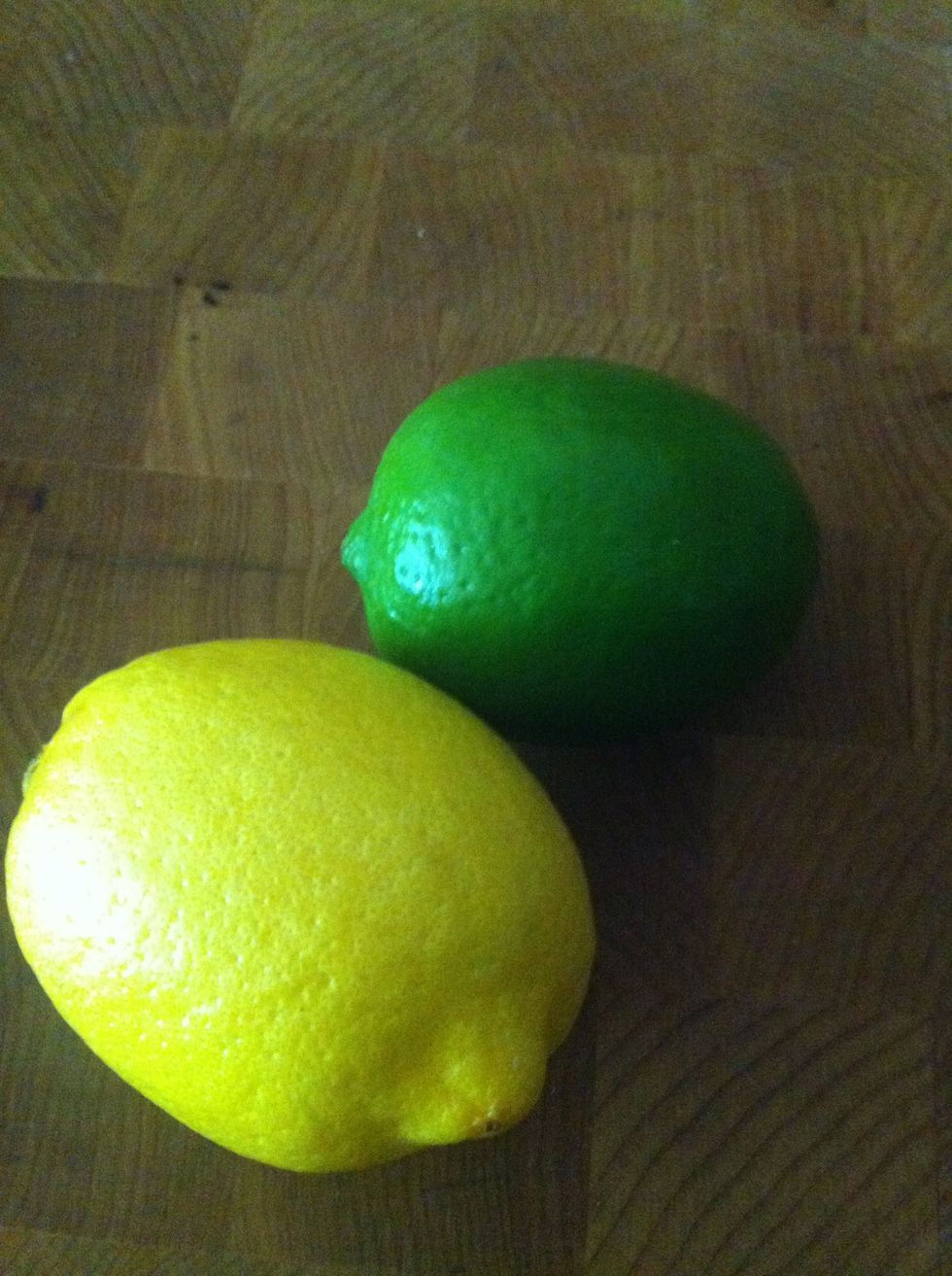 Choose fresh lemon or lime. Washed well.