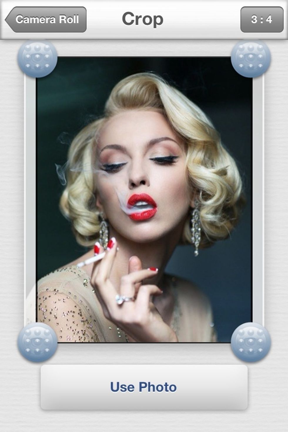 Choose from several options to crop your photo.