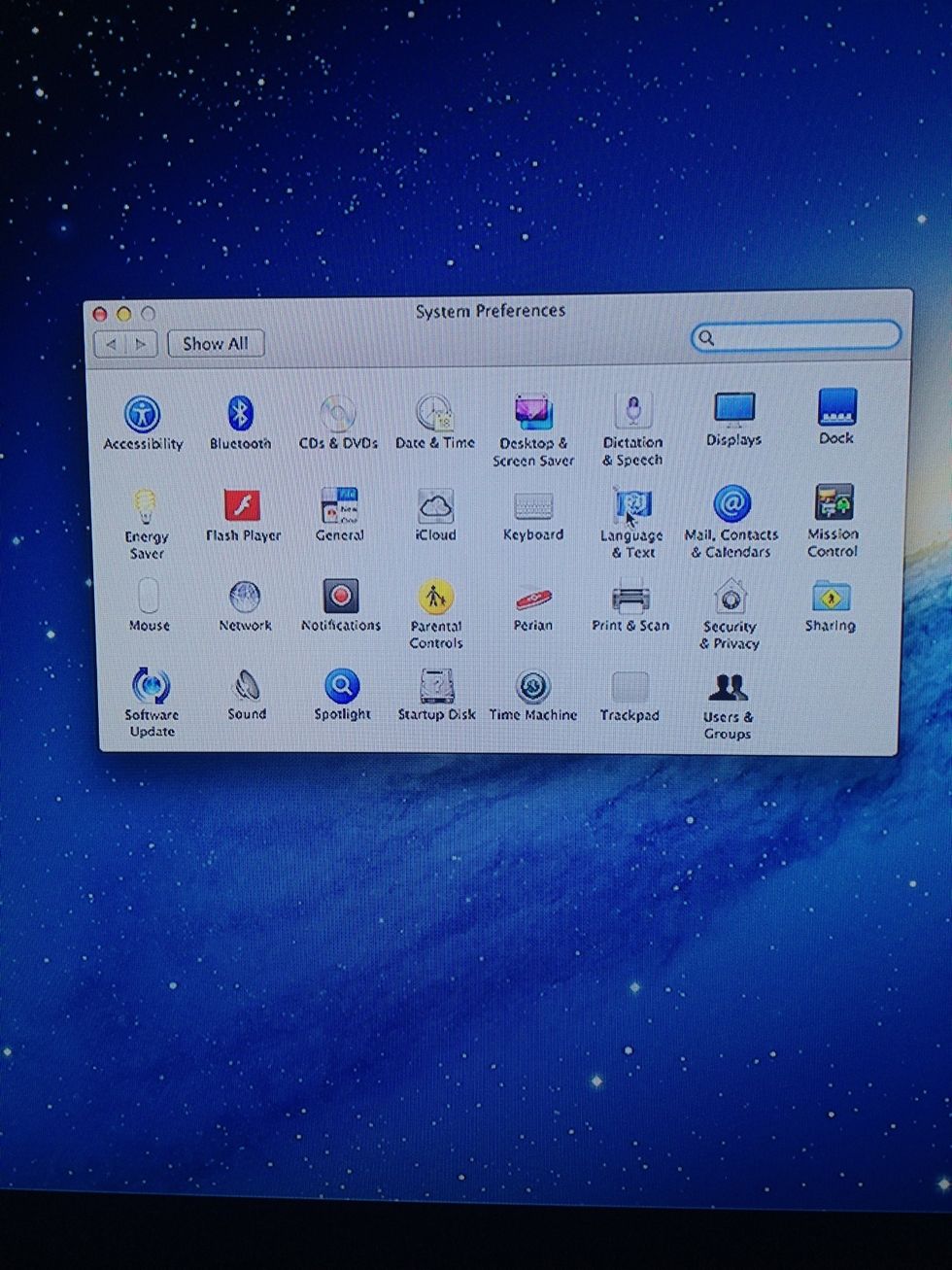 Choose language and text. Some appears as international.