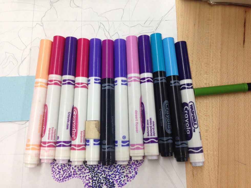 Choose markers the colors of your selected area.