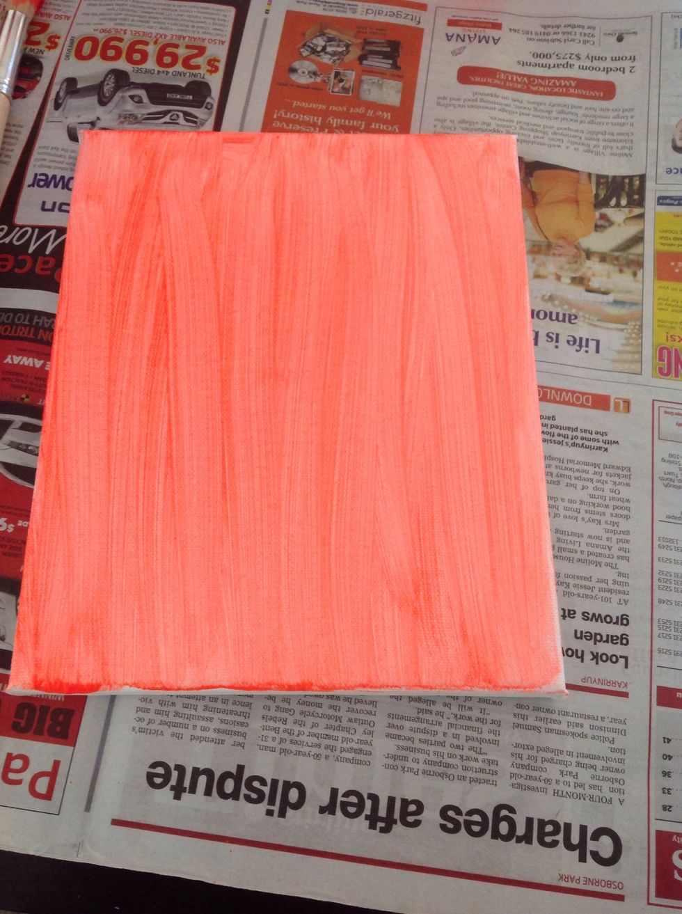 Choose one color and paint One Canvas. Note: don't forget your art shirt for protection.