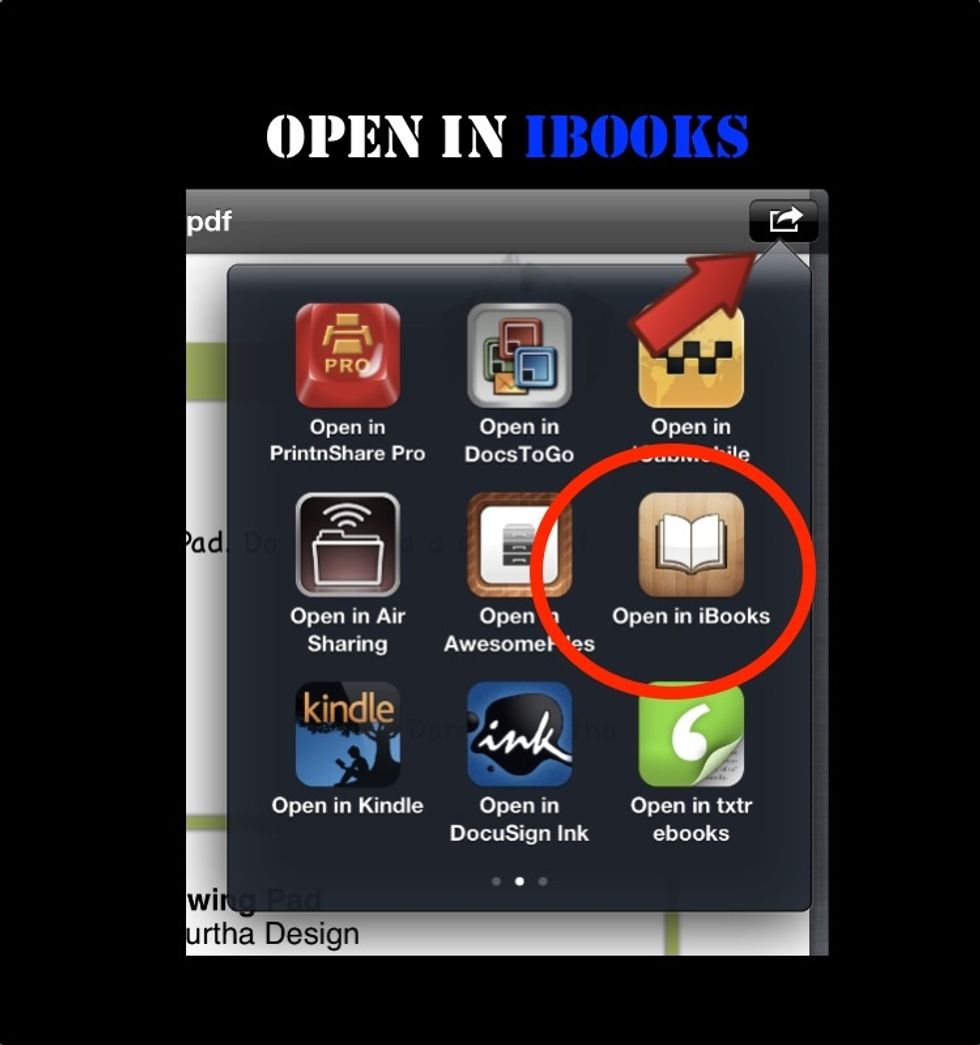 CHOOSE "OPEN IN IBOOKS."
