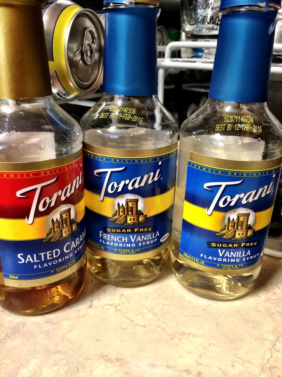 Choose syrups. Use one to three for best flavor!