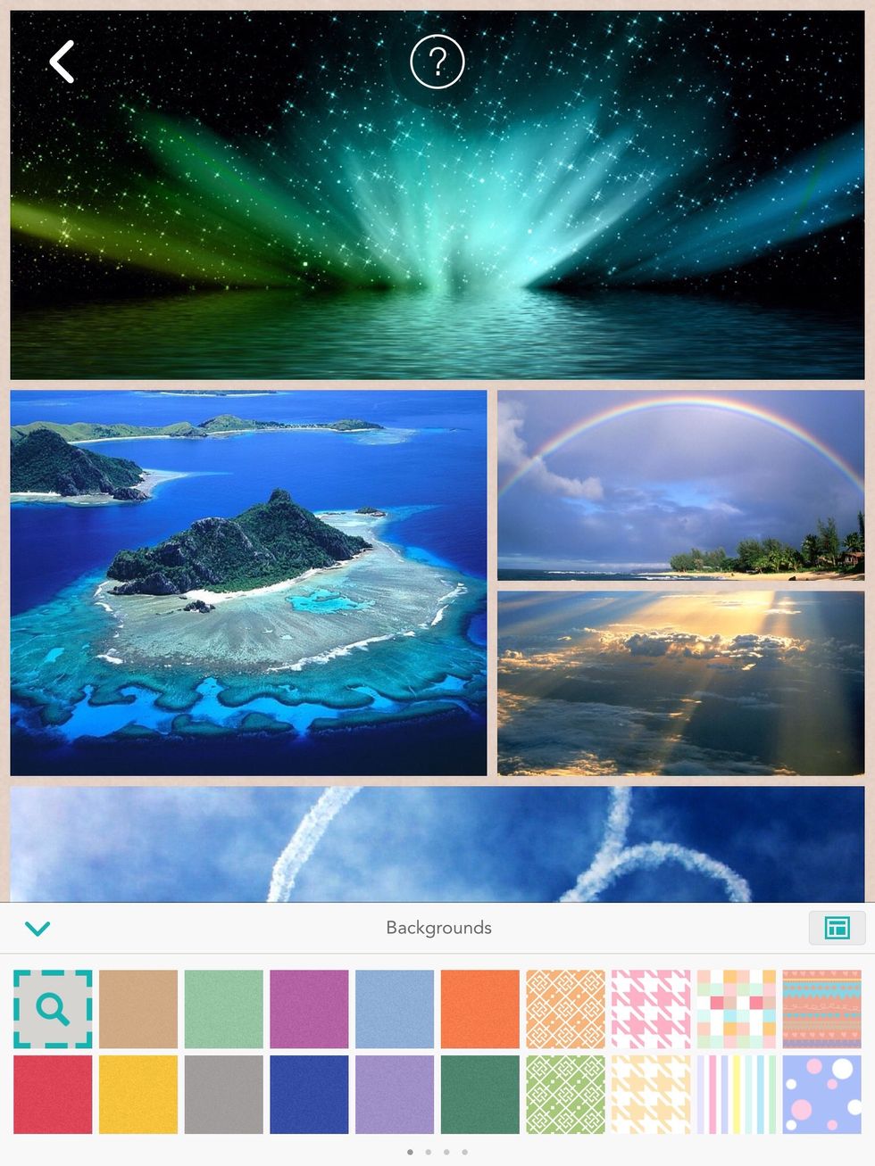 Choose the background you want or search from the Internet.