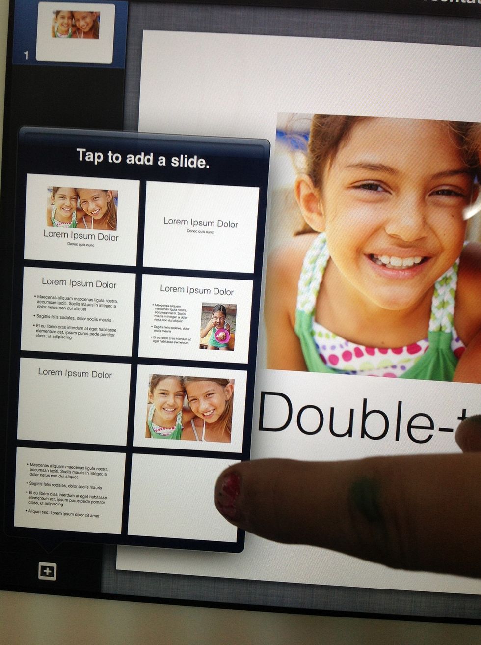 Choose the blank slide so it is easier to see the pictures