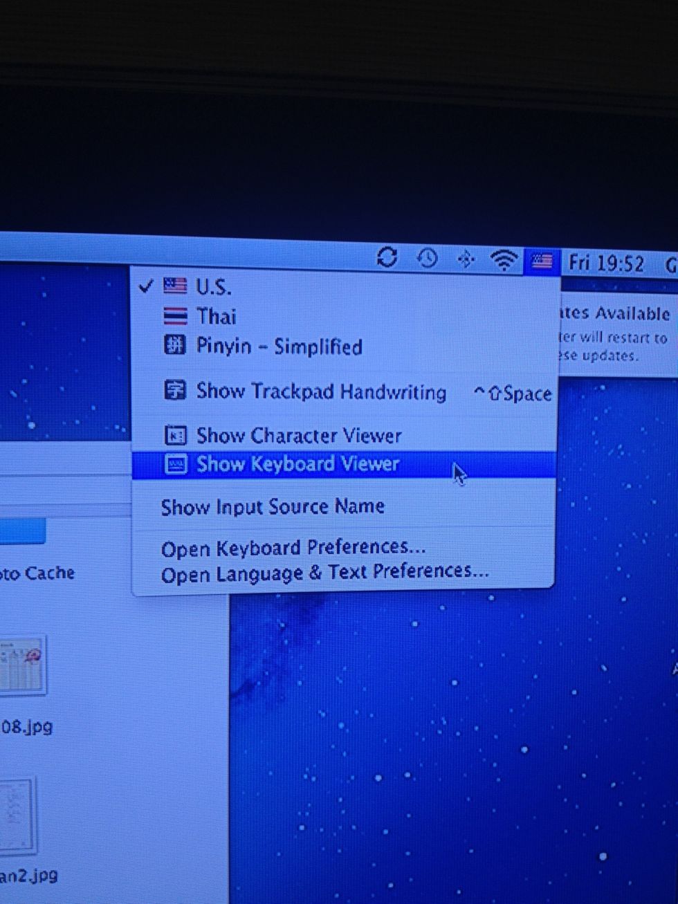 Choose the language and the press 'Show keyboard viewer'