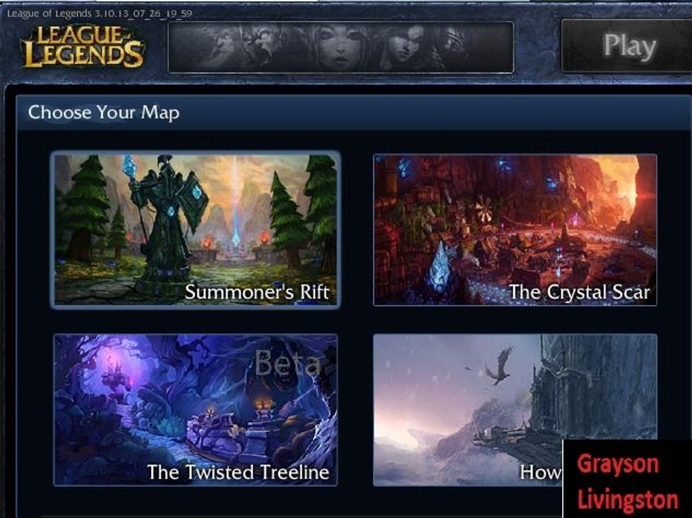 Choose the map. Choosing the map means choosing what environment you play in. It also affects how many players will be on a team and what game types are available.
