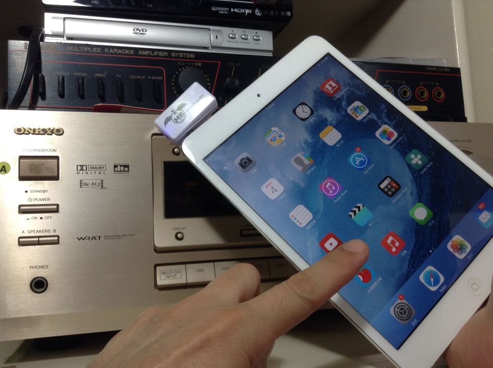 Choose the music or podcast you want to listen to. This can be music stored in your iPad mini / air or streaming media such as Pandora, iHeartRadio or Spotify even Youtube!