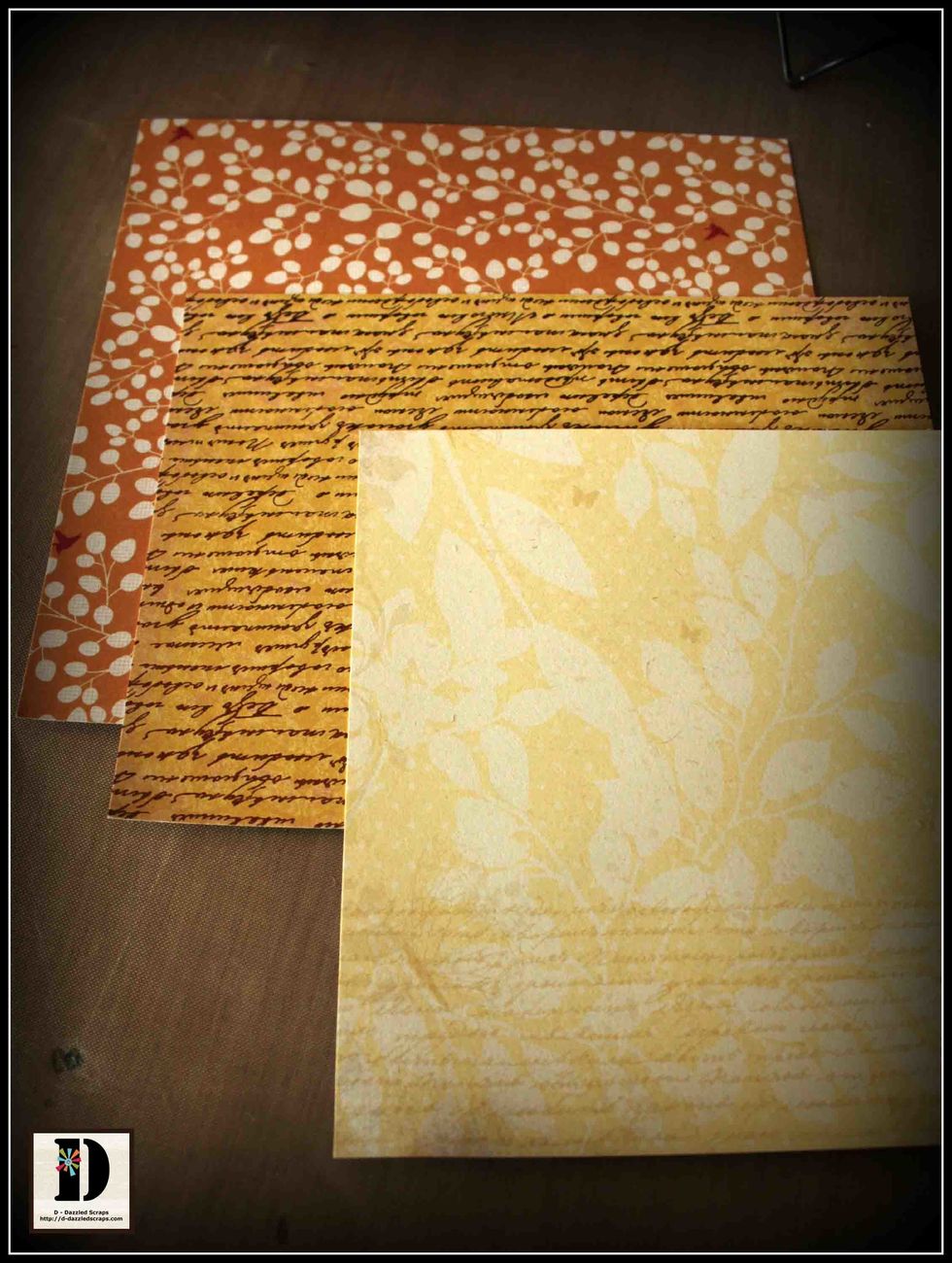 Choose the papers you want or think you might use. I am using papers from Kaiser Craft Hummingbird and Botanical Odyssey 6 x 6 paper pads.