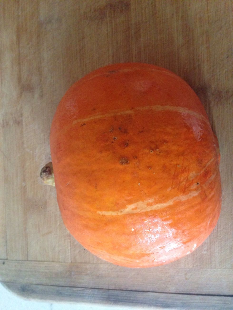 Choose the pumpkins that are small and sweet. Wash it carefully because we want the skin on.