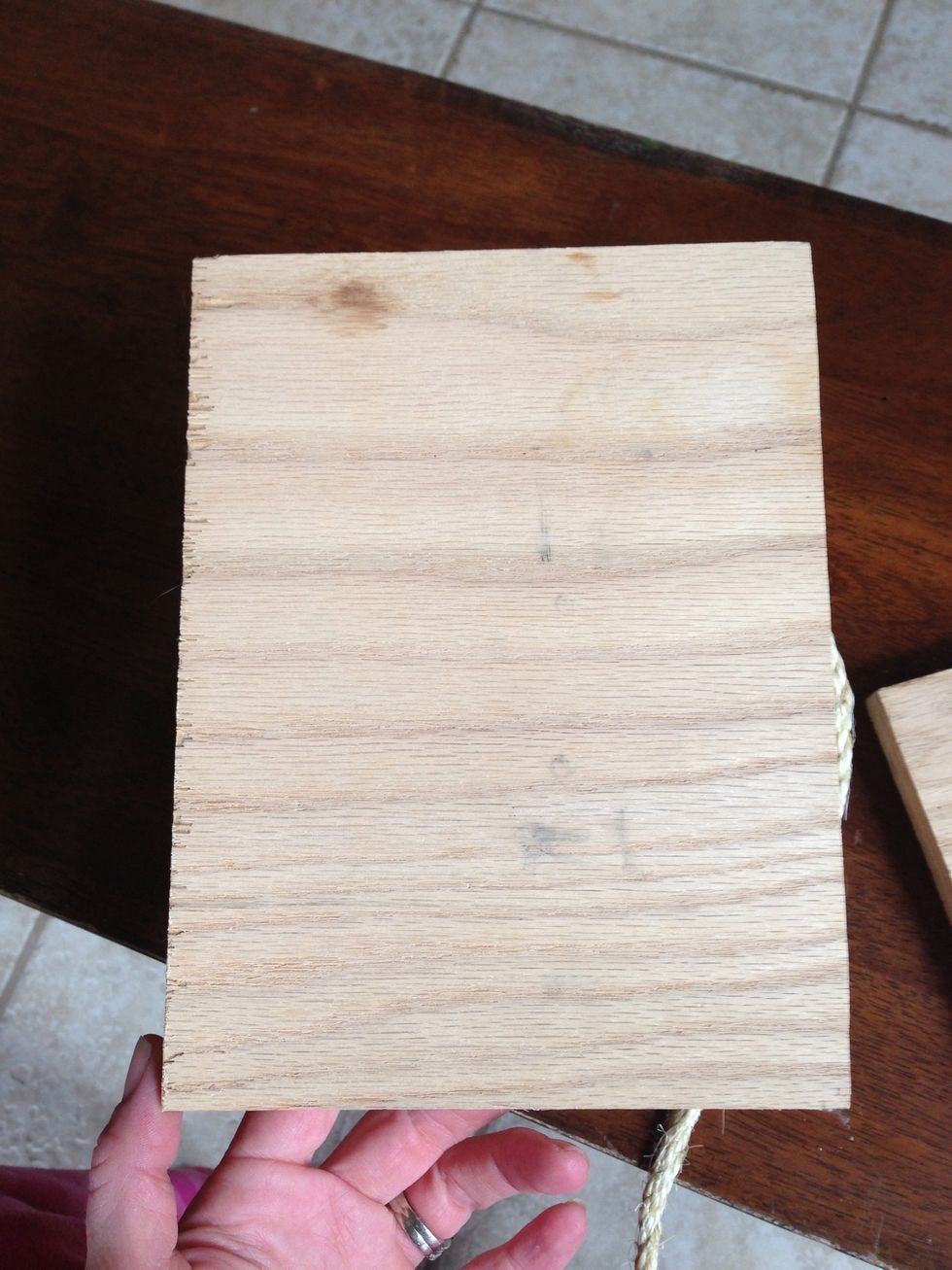 Choose the size board you want your scratcher to be. This is a scrap I had in the garage.