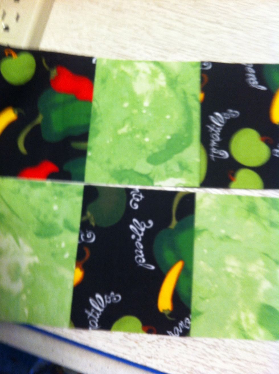 Choose two opposite pieces to sew together.