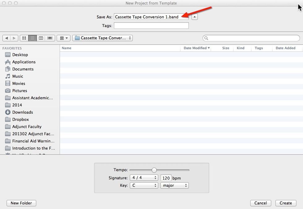 Choose where you want this music file to be saved on your Mac. I recommend creating a unique conversion folder for it within your Music Folder, so you can easily find it in the future.