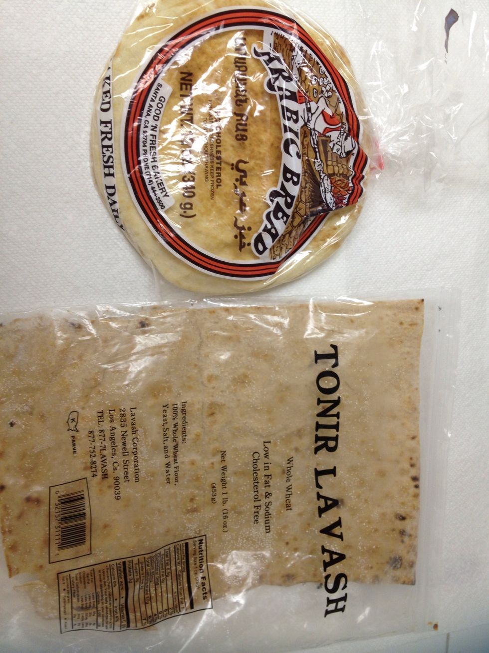 Choose your bread. (pita preferred)
