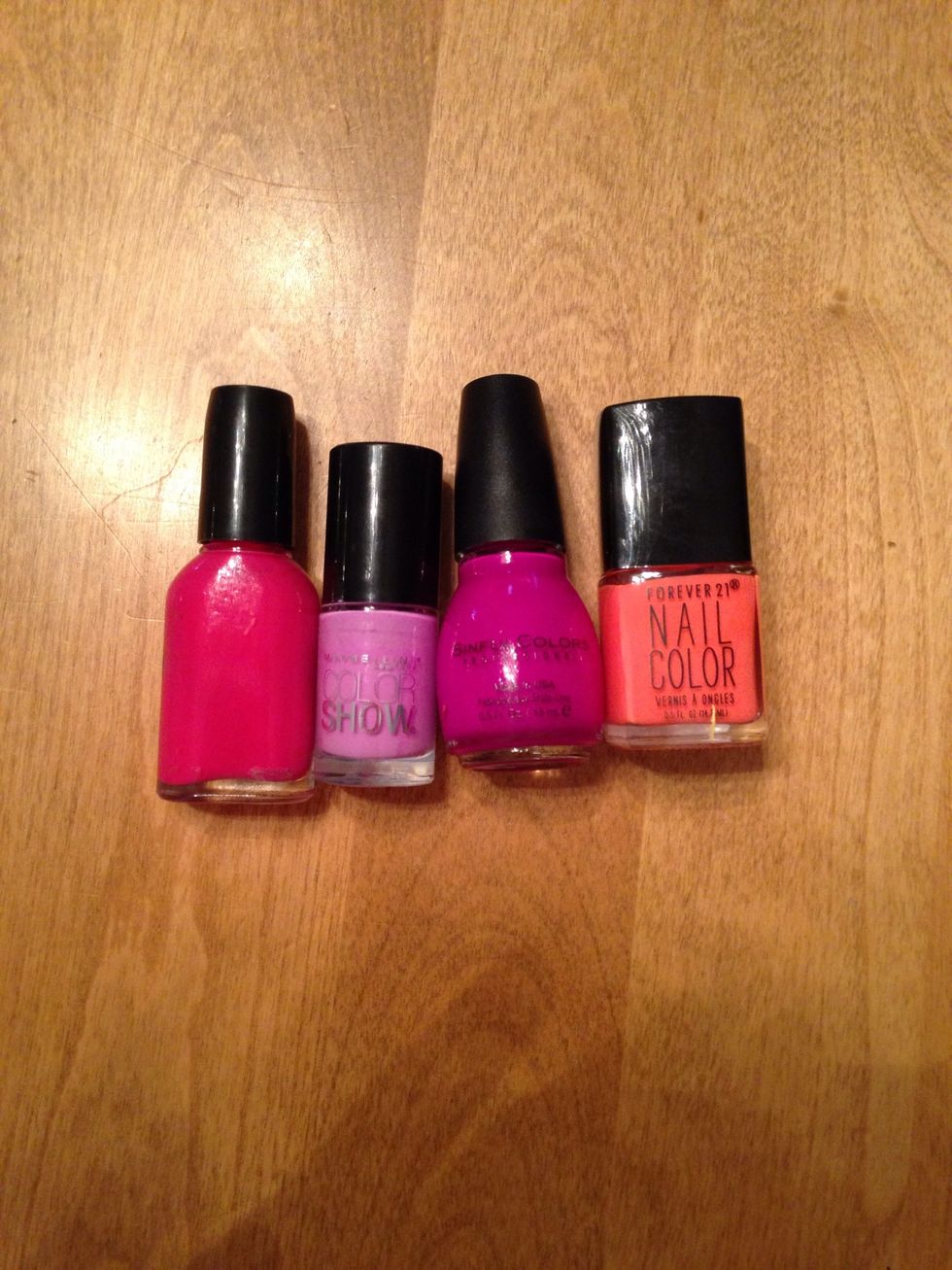 Choose your colors! (I didn't end up using the darker purple, it wasn't spreading well