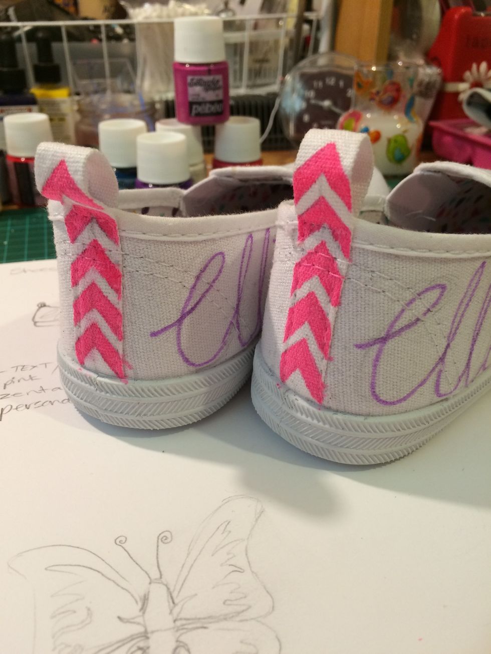 Choose your colour combinations Then start colouring.