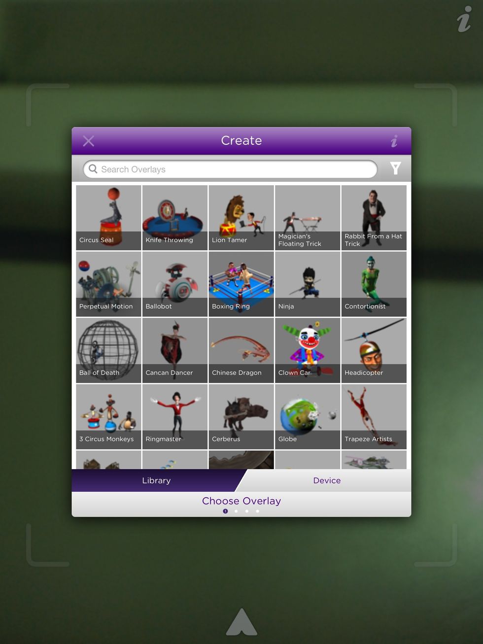 Choose your DEVICE if you want to use one of your videos. Or choose one from the app.