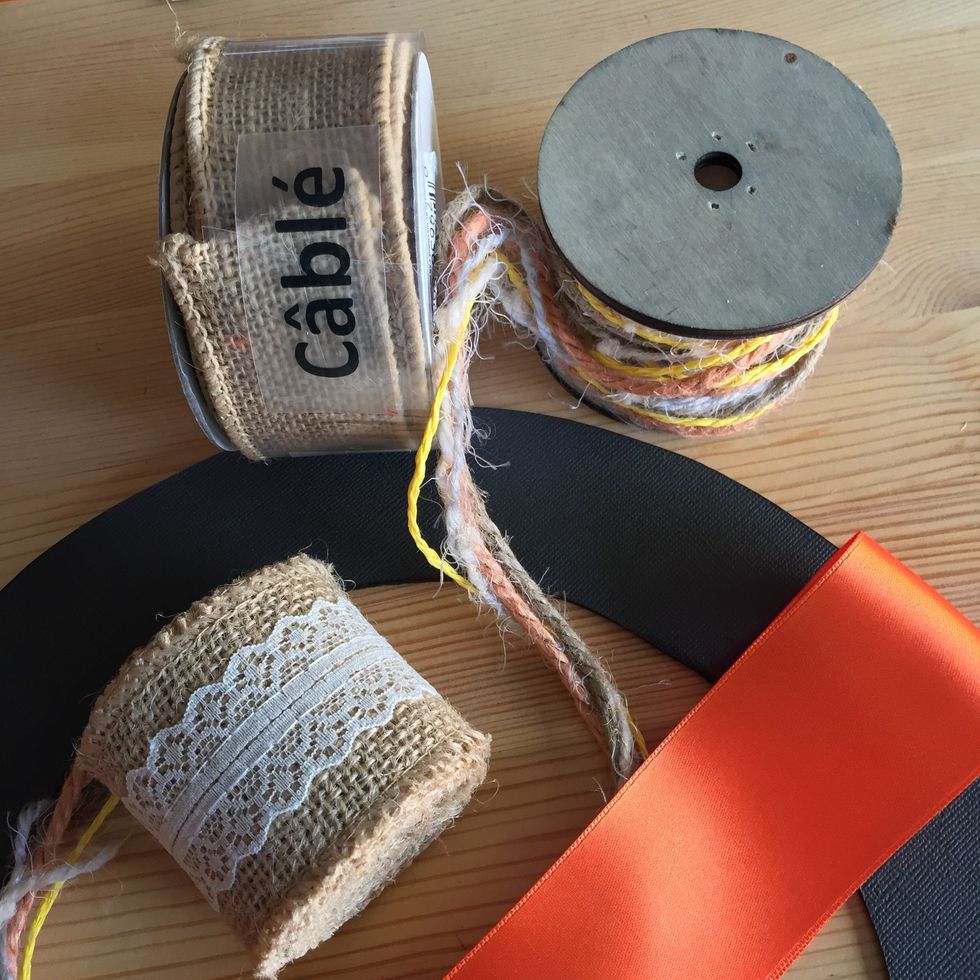 Choose your fav ribbons and cords.