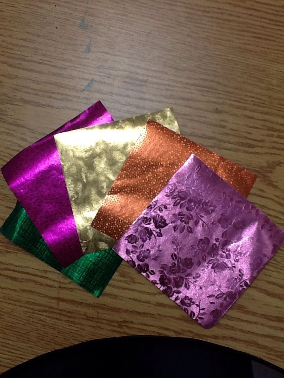 Choose your origami paper colors. Get ready to fold a beautiful flower!