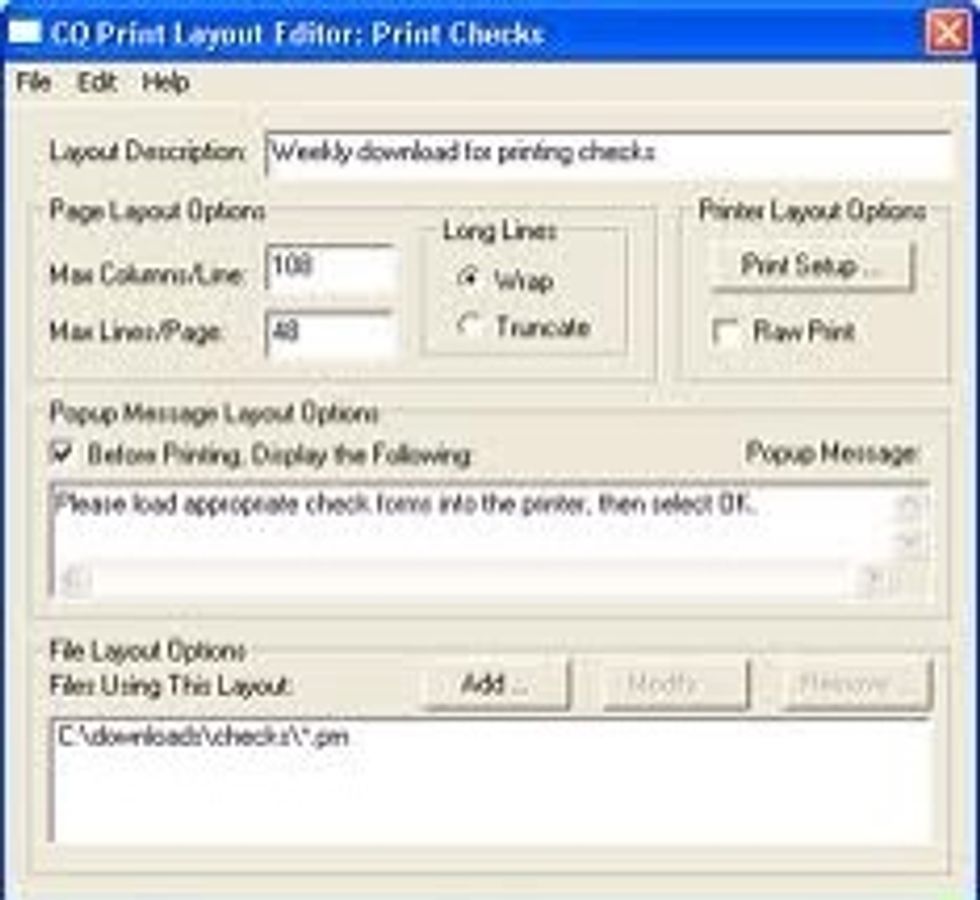 choose your print layout