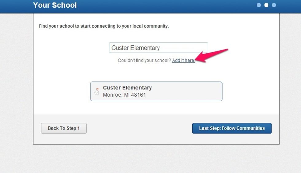 Choose your school.