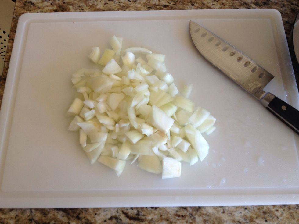Chop 1/2 your onion...