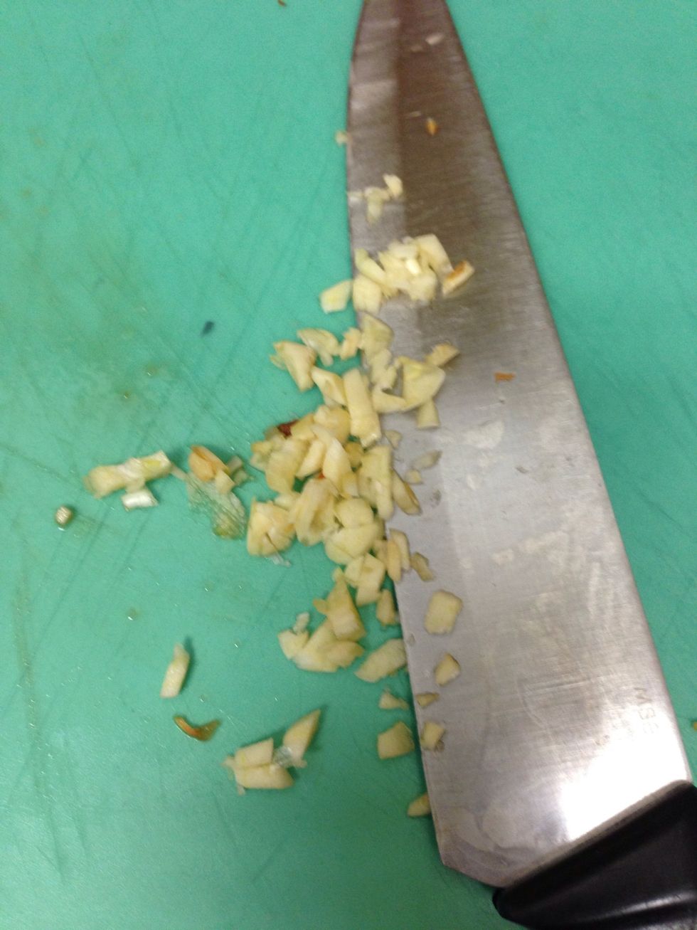 Chop 1 garlic clove