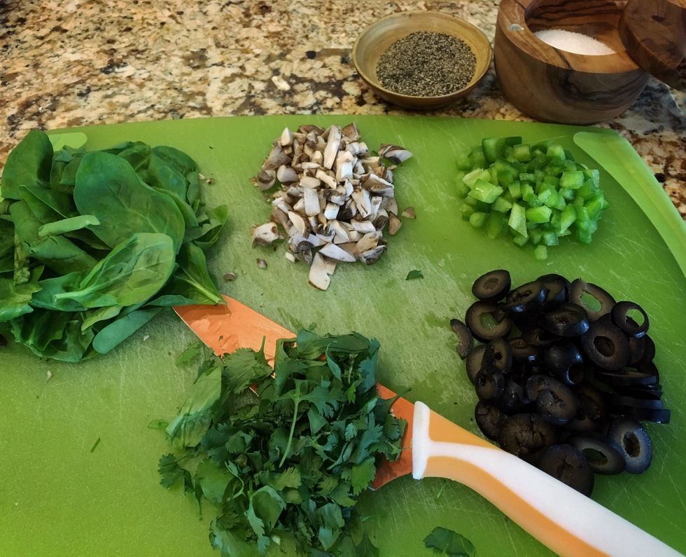 Chop all the ingredients that you love!!