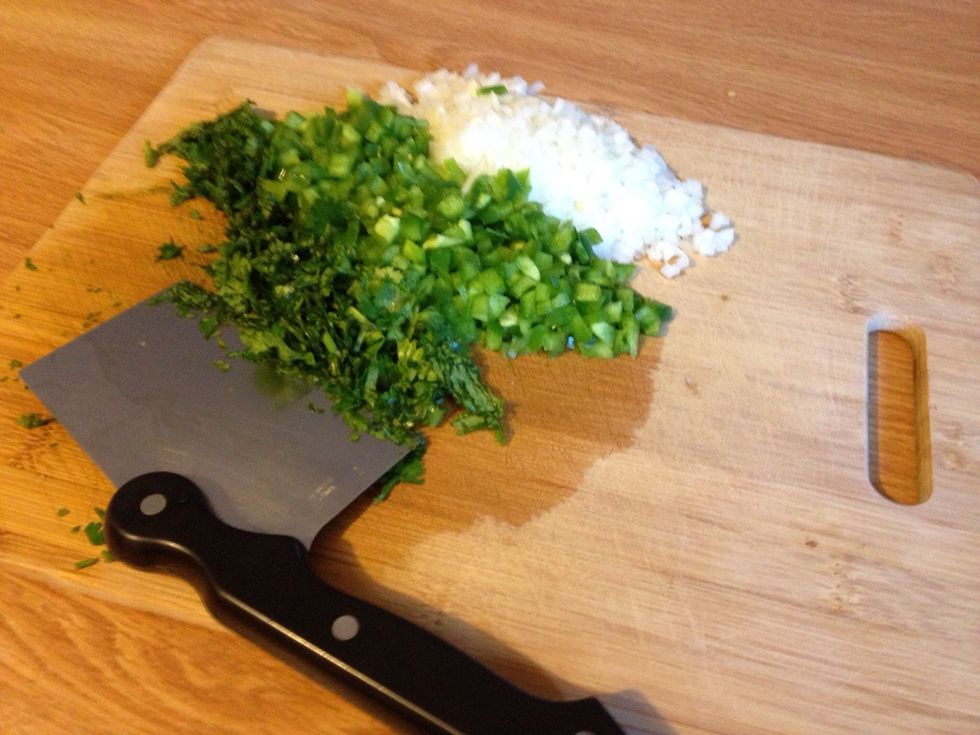 Chop all veggies