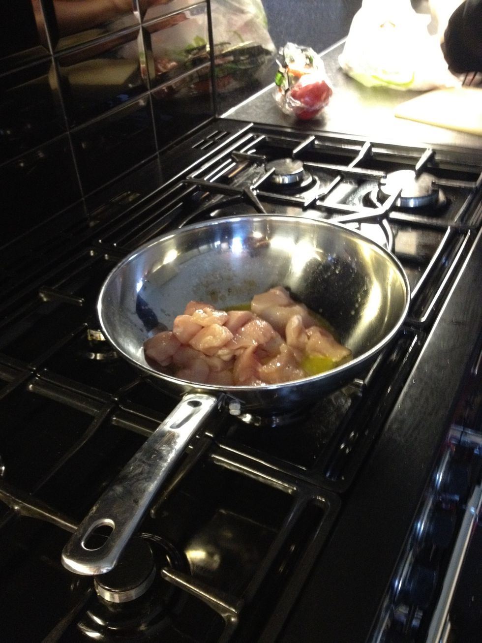 Chop and add chicken