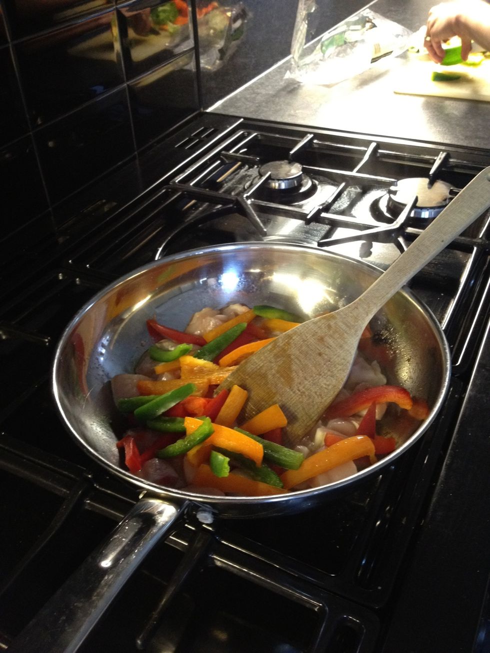 Chop and add green pepper