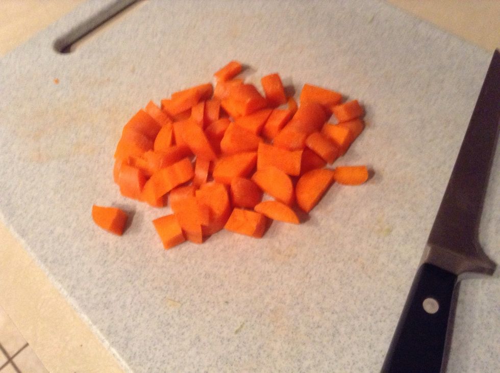 Chop and cut off the root stubs at the fat end if you'd like and cut the larger pieces in half