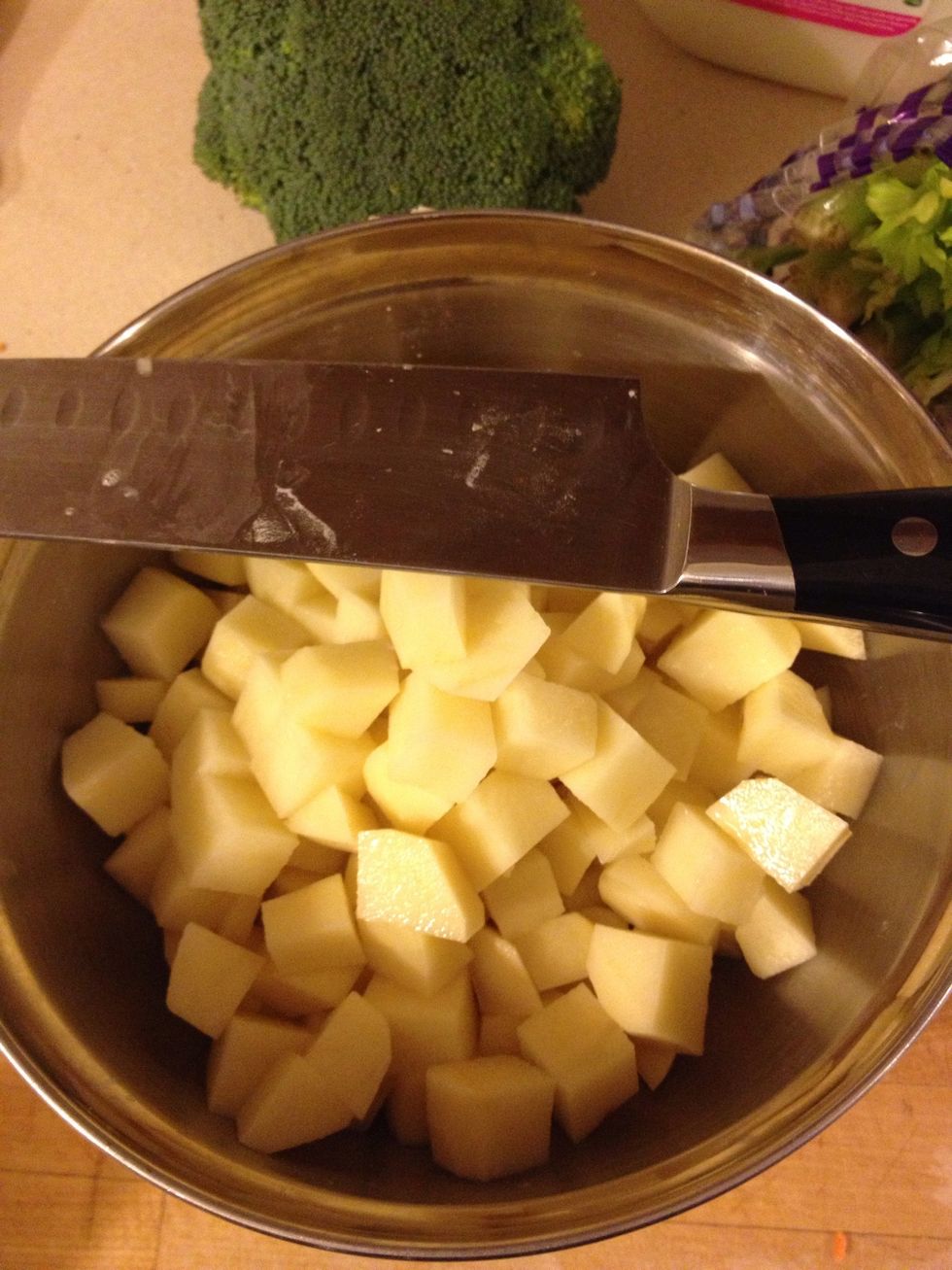 Chop and place in a bowl. Set aside.