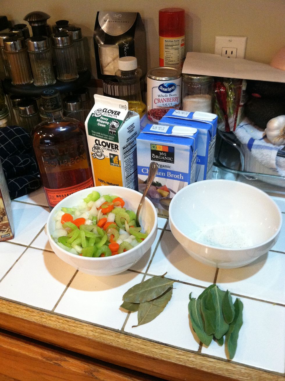 Chop and prep your veggies and other ingredients.