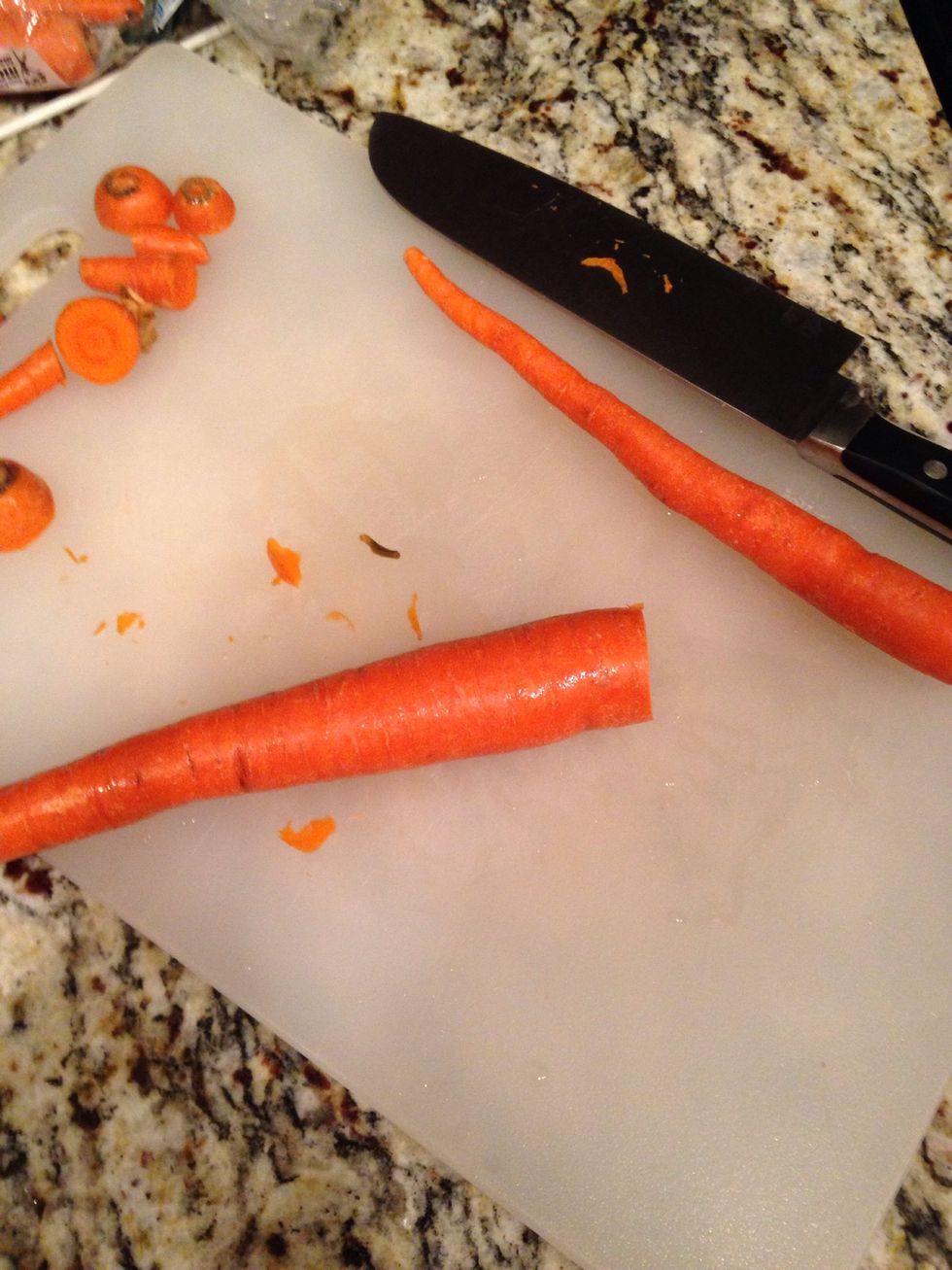 Chop carrots and put them in the Deep Dish Baker around the pork tenderloin