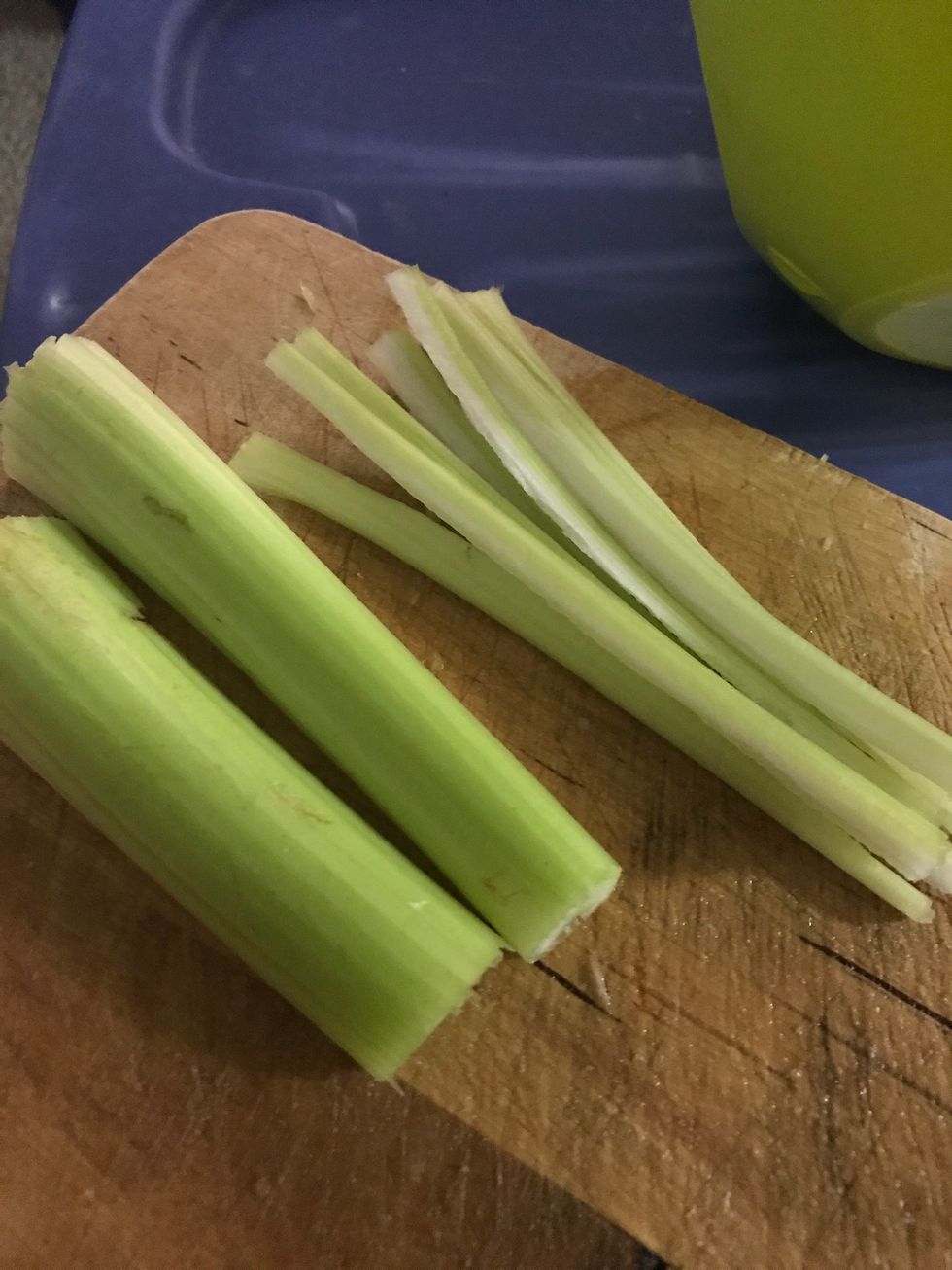 Chop Celery in small pieces.