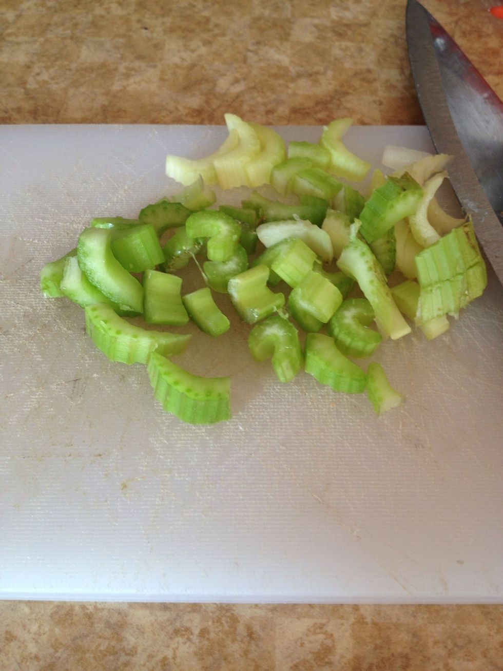 Chop celery