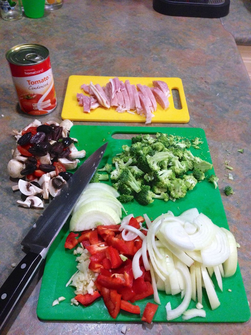 Chop chop while waiting for water to boil.
