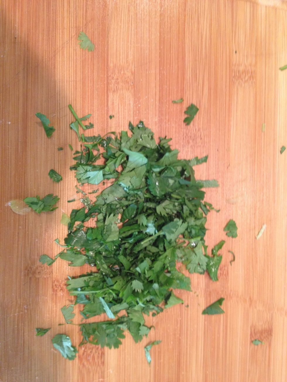 Chop cilantro