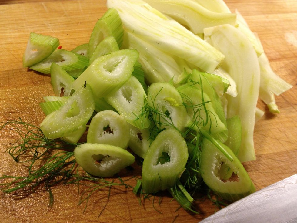 Chop fennel