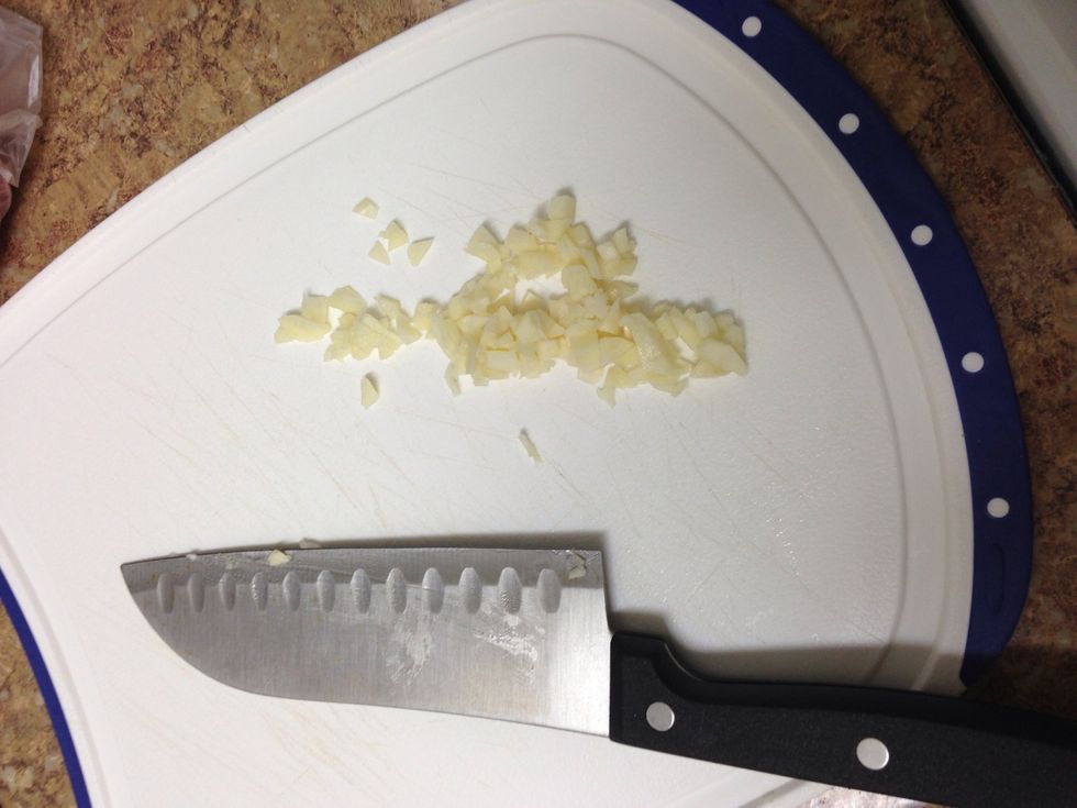 Chop garlic